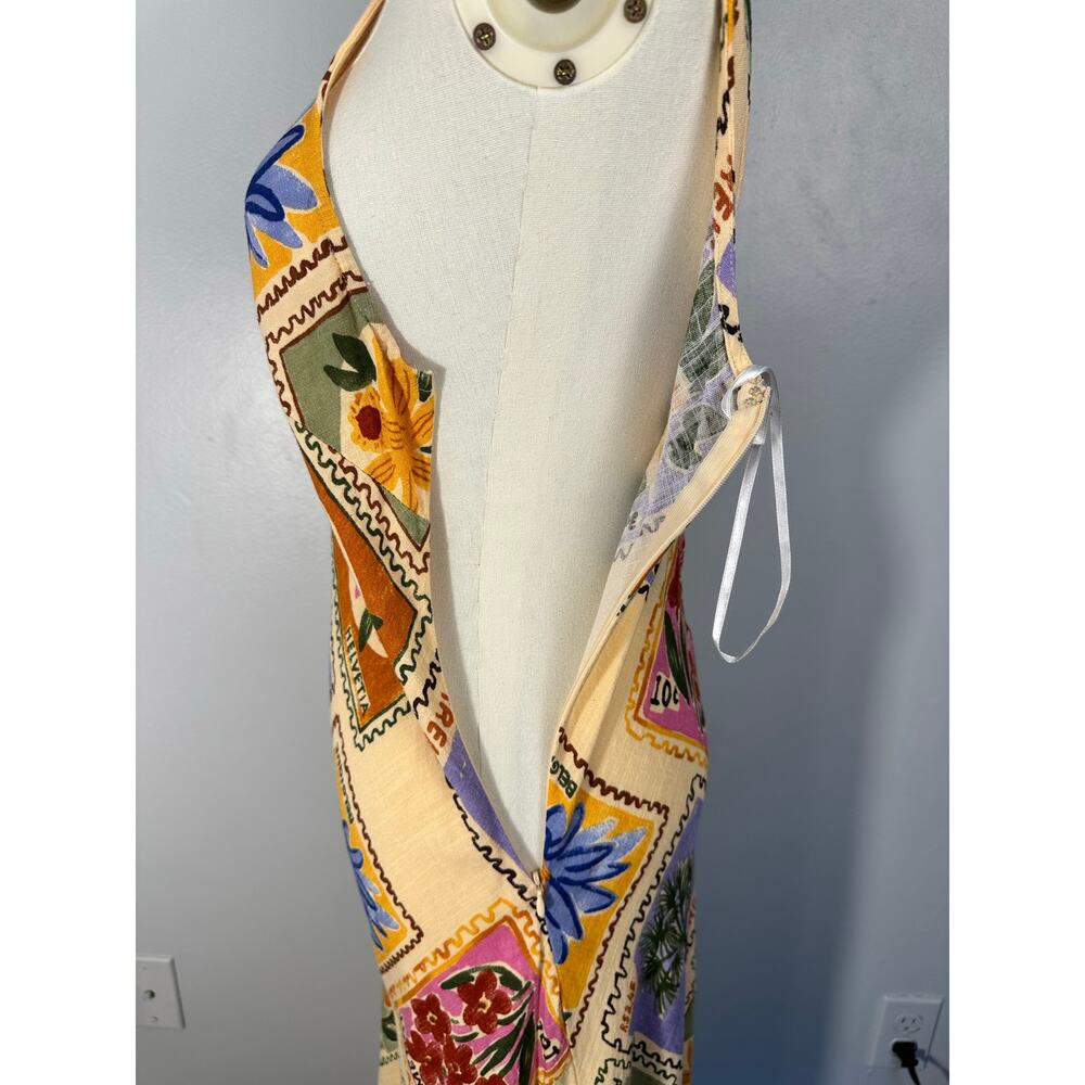 Paper Heart Floral Sz L Maxi Dress Cottagecore Boho Sleeveless Summer Midi/Maxi - Picture 9 of 12